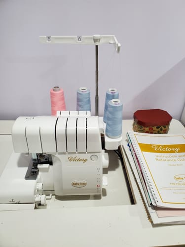 Customer photo review of Baby Lock Victory Serger with FREE Bundle