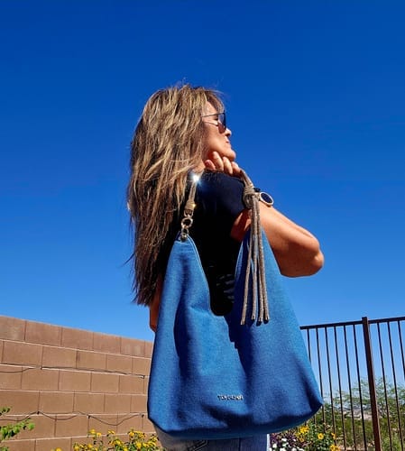 Customer photo review of ORI Hobo Bag - Denim