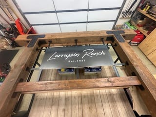 Customer photo review of T shaped Brackets for 8 inch beams - Chamfered - Triangular style holes