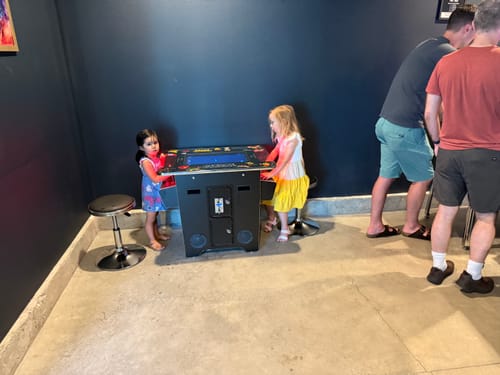 Customer photo review of Commercial Grade 60 games in 1 Arcade Commercial Cocktail Table Machine Retro Multi-cade LED