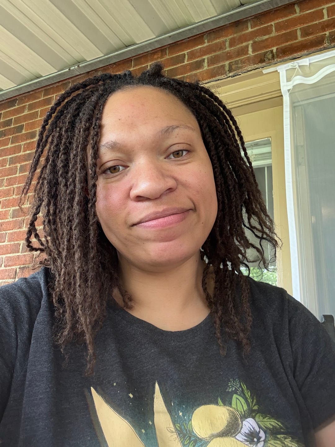 Customer photo review of Afro Kinky Bulk Human Hair for Making Dreadlocks