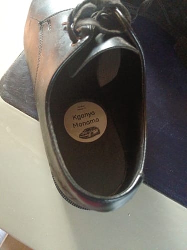 Customer photo review of Shoe Labels