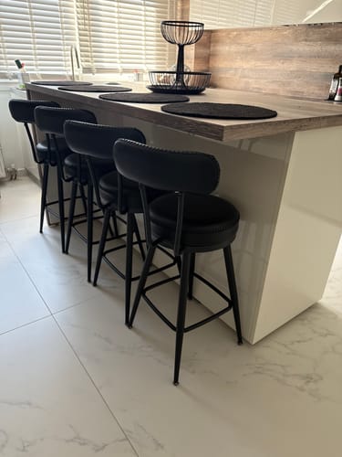 Customer photo review of Σκαμπό για Πάσο Κουζίνας Σετ 2 τεμ. Μπαρ Περιστρεφόμενα EKHO Ύψους Καθίσματος 65 εκ LB-C089B01