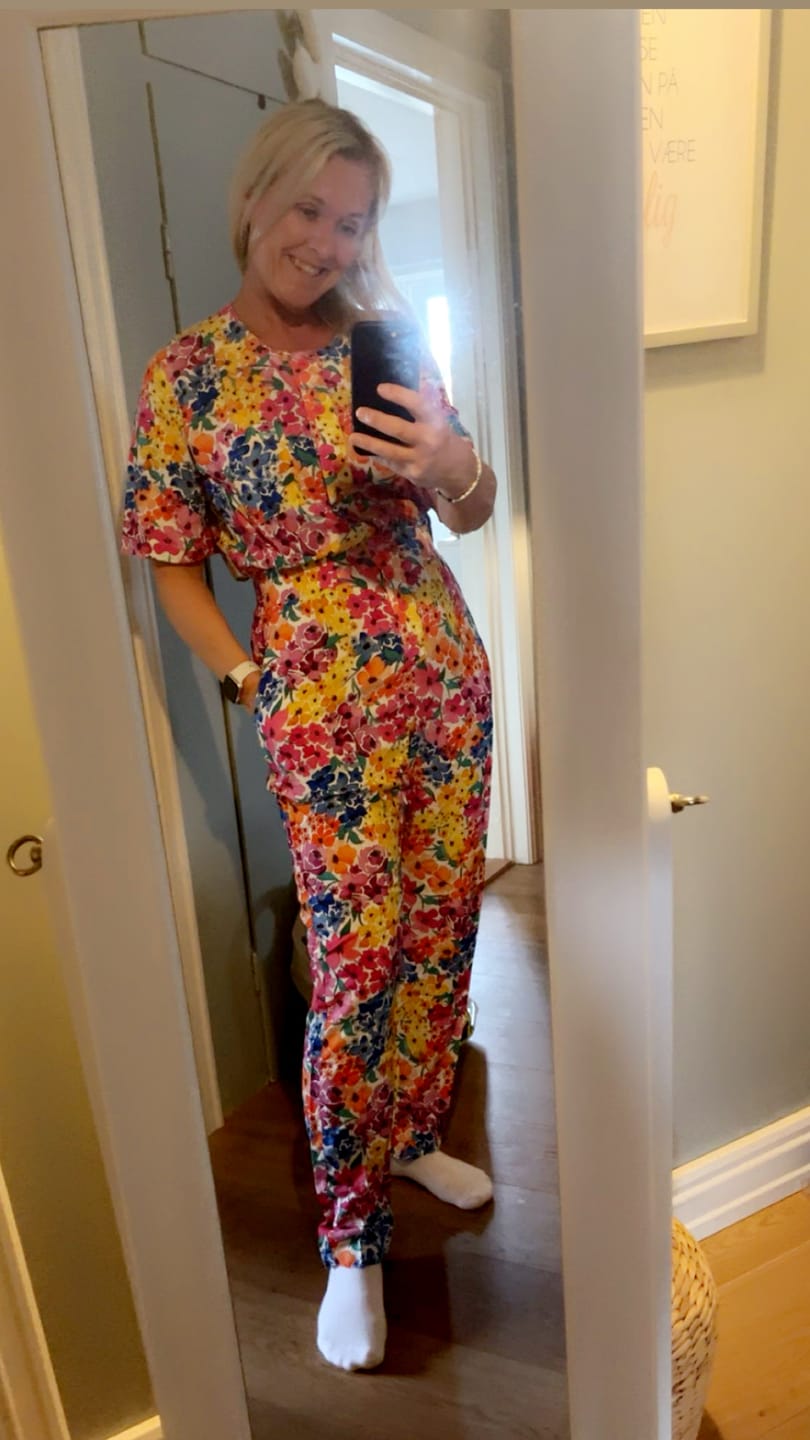 Customer photo review of Goldie Jumpsuit - summer garden