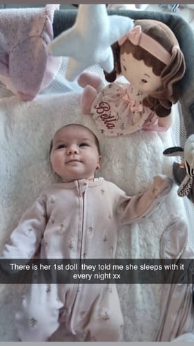 Customer photo review of Leyadoll Soft Plush Personalized Leya Doll, My First Baby Doll
