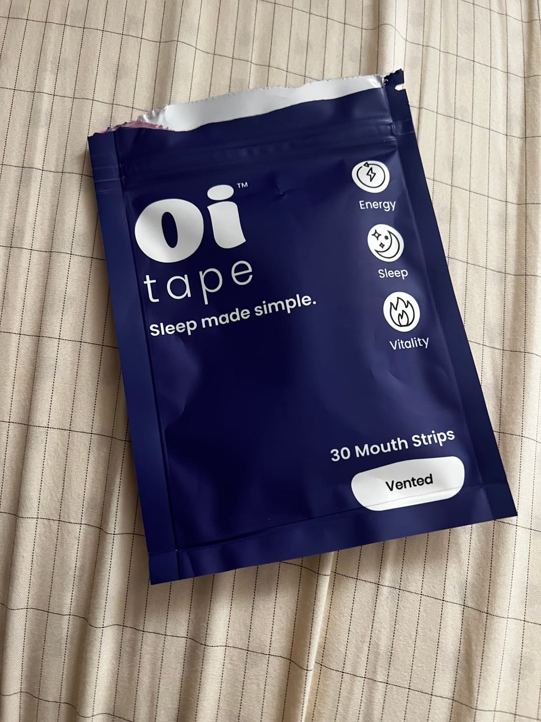 Customer photo review of oi tape Non-Vented Mouth Tape