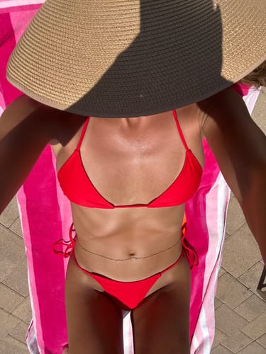 Customer photo review of 001 Bikini Bottoms - Siren Red