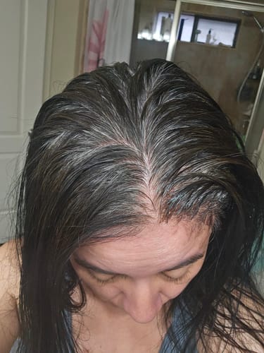 Customer photo review of Instant Dye Shampoo