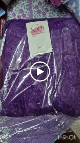 Customer video review of Haania Deep Purple Noodle Strap 3 Piece Kurta set