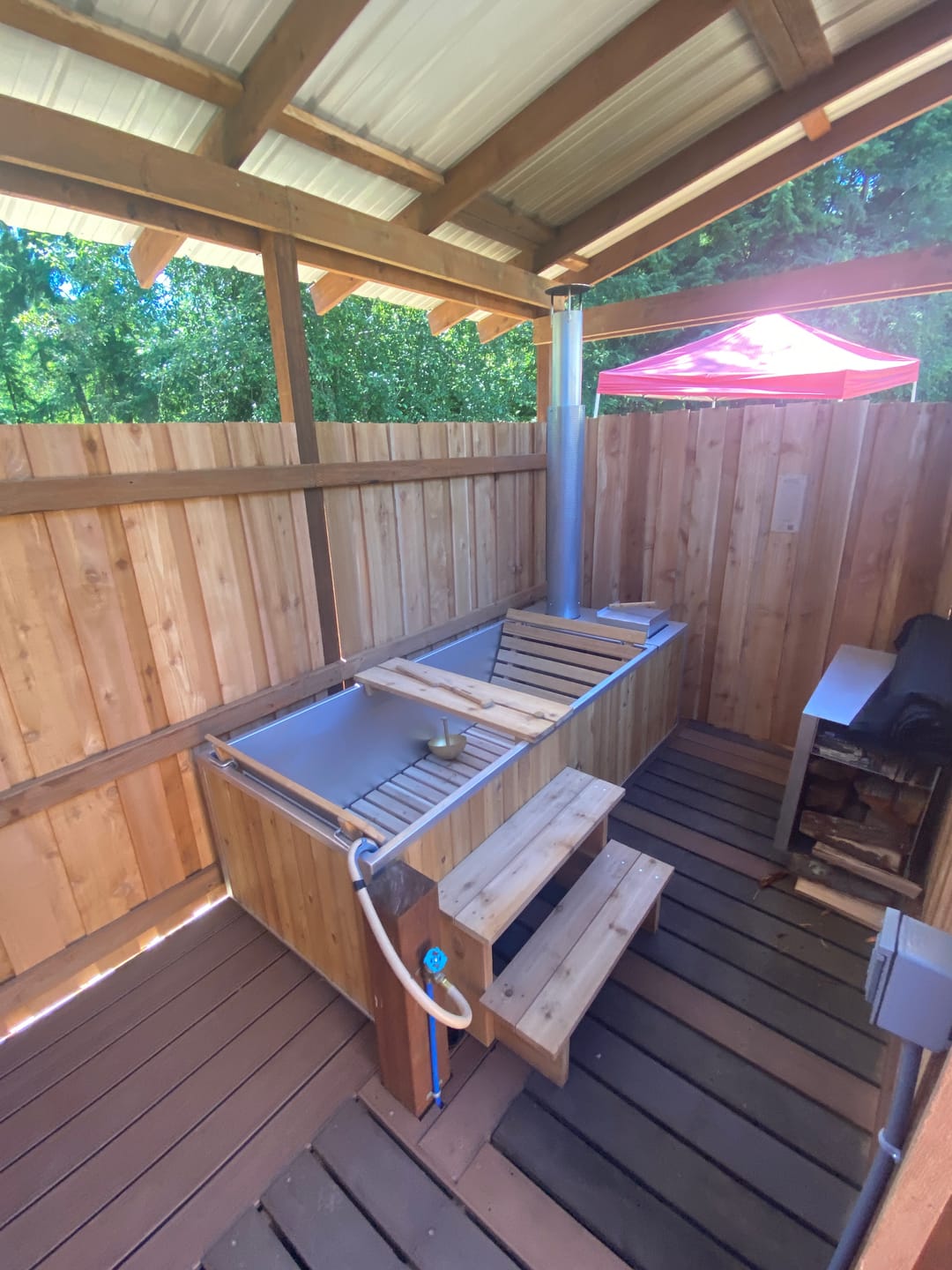 Customer photo review of Wood Burning Hot Tub