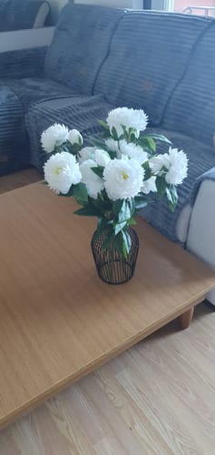 Customer photo review of Pivoines - Blanc (6 tiges / 18 têtes de fleurs)