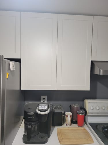 Customer photo review of 32" Wide x 34" High Wall Cabinet - Thermofoil Doors