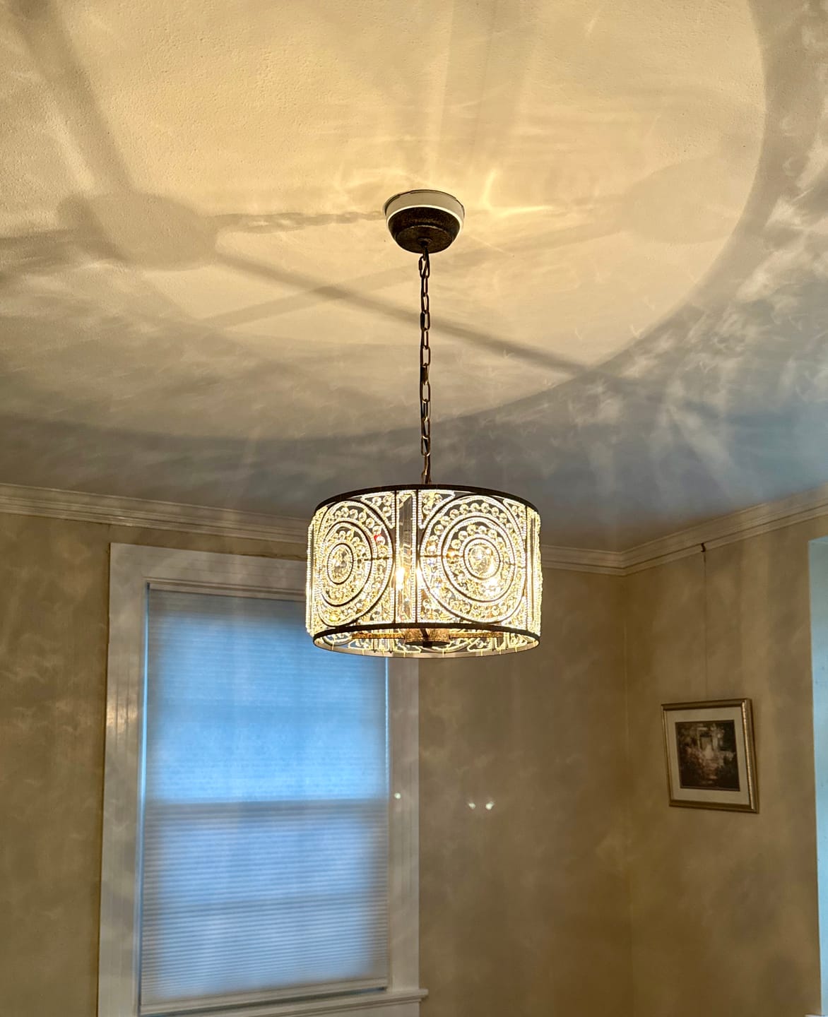 Customer photo review of Luxe Moroccan Antique Crystal Drum Cage Chandelier