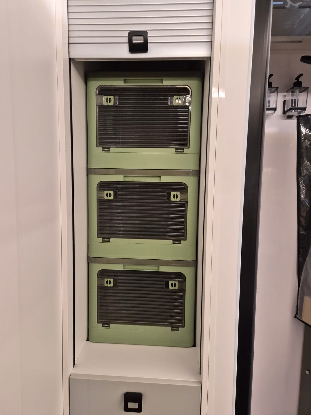 Customer photo review of Stacked Storage Box Stackable Storage Container - Green