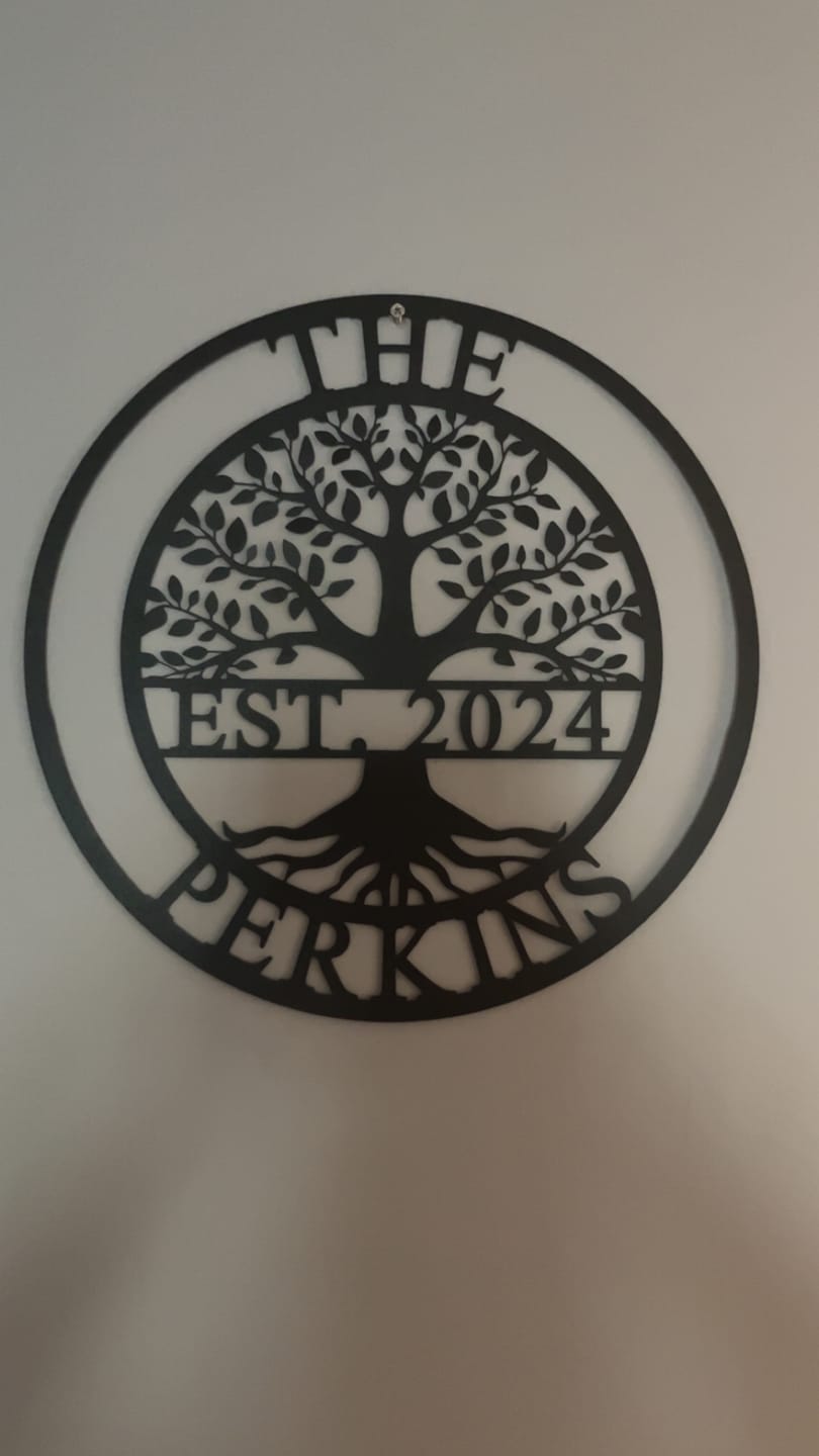 Customer photo review of Established Family Tree Name Sign - Family Tree Wall Decor Last Name Signs for Home