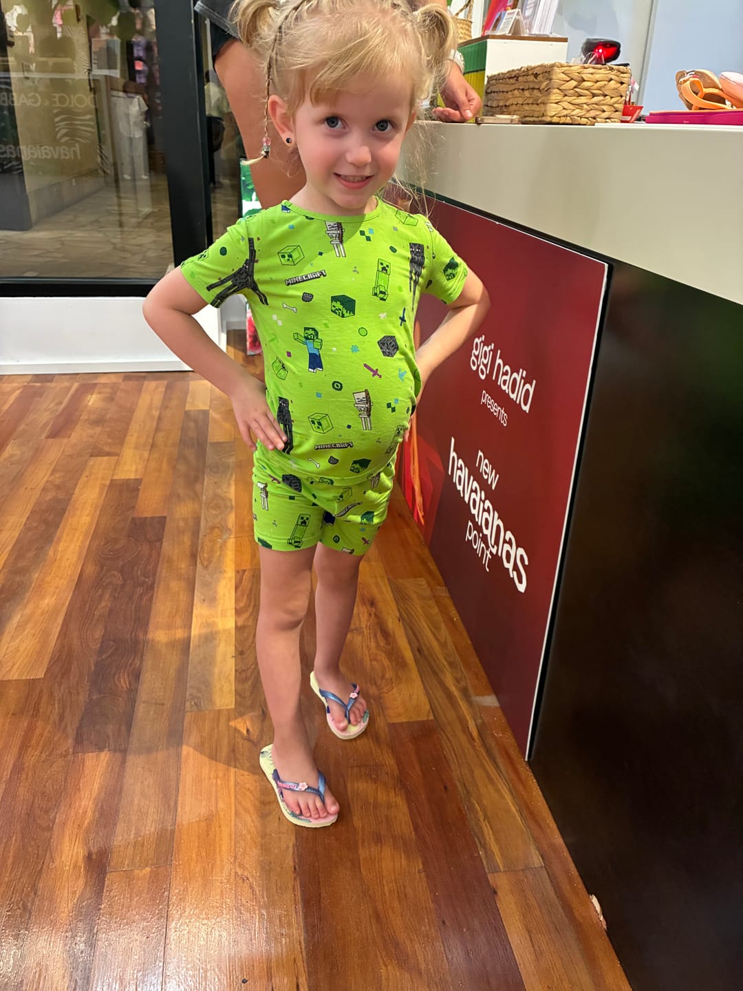 Customer photo review of Minecraft Mob Squad Bamboo Kids Pajama Short Set
