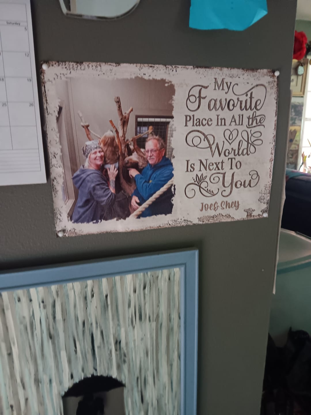 Customer photo review of Next To You Is One Of My Favorite Places To Be - Upload Image - Personalized Horizontal Poster