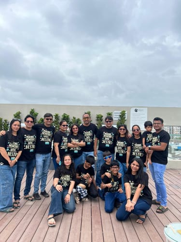 Customer photo review of Group Custom T Shirts Printing