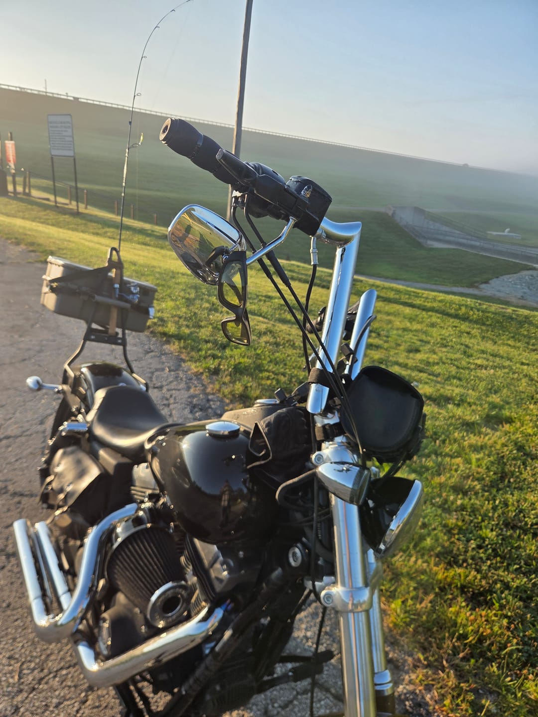 Customer photo review of 2L - Dark Age Plain Leather Motorcycle Tool Bag for Harley Davidson