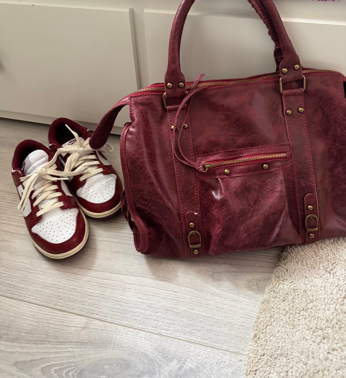 Customer photo review of It girl bag cherry red