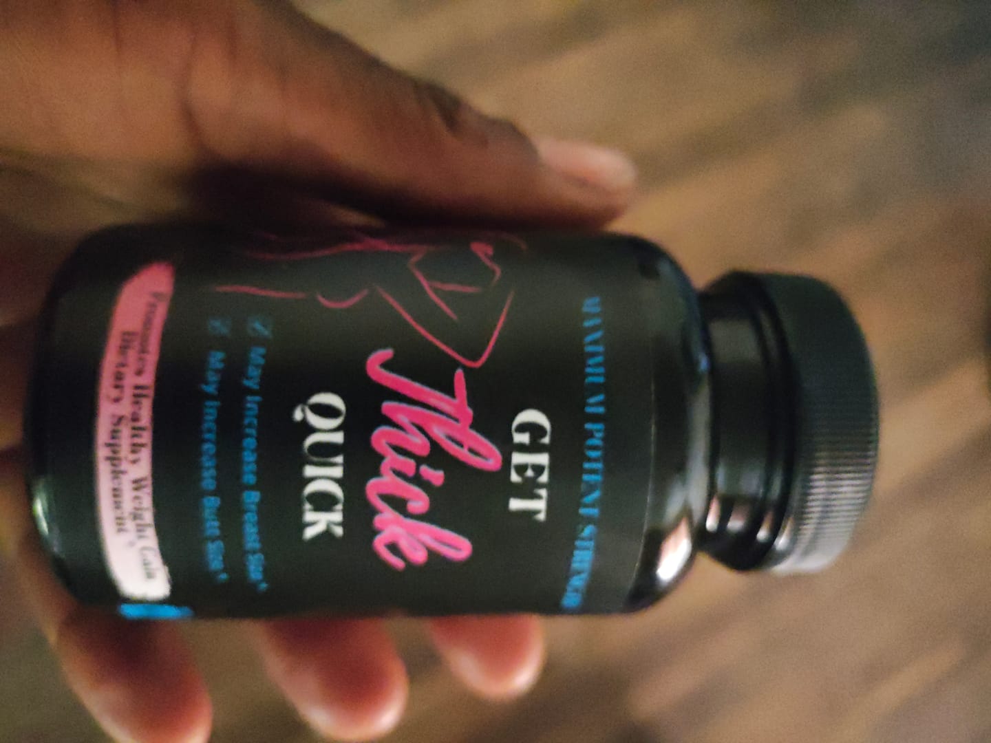 Customer photo review of Get Thick Quick Black Version Enhancement Pills – Natural Curve & Weight Gain Supplement