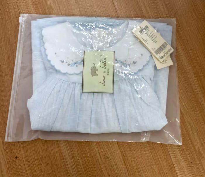 Customer photo review of Dave&Bella Girls Summer Blue Breathable Cotton Princess Dress