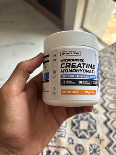 Customer photo review of Wellcore - Pure Micronised Creatine Monohydrate (122g, 33 Servings) Tropical Tango