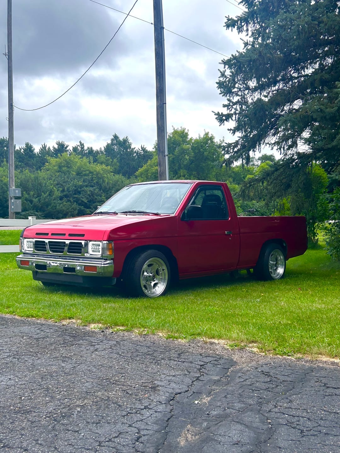 Customer photo review of Glossy Metallic Vampire Red Vinyl Wrap