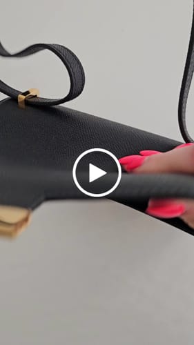 Customer video review of HM CONSTANCE BAGS 19 BLACK EPSOM GOLD HARDWARE
