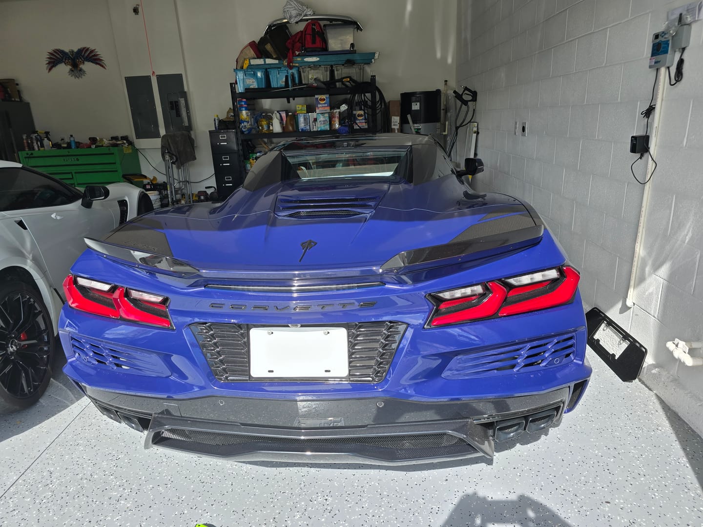 Customer photo review of Corvette C8 Z06 License Plate Backing