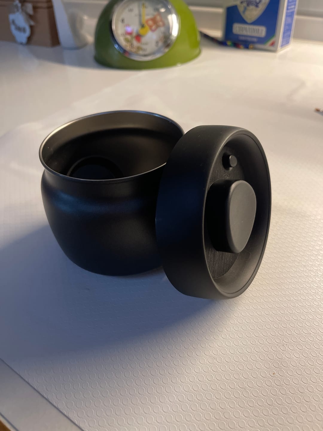 Customer photo review of Black Coffee Bean Storage Canister