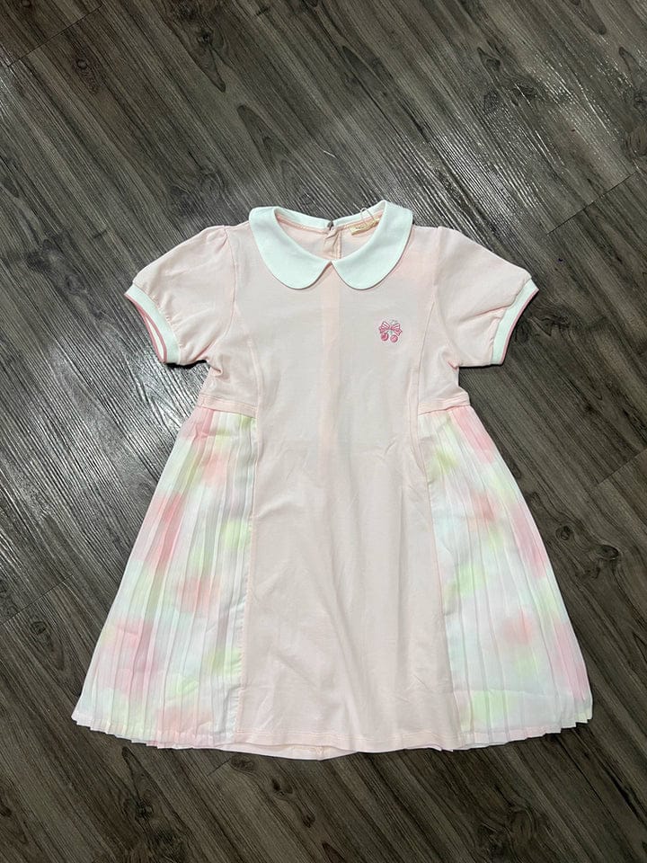 Customer photo review of Dave&Bella Baby Girls Summer Short Sleeve Pink Pleated Dress