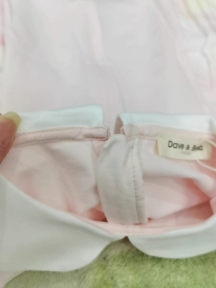 Customer photo review of Dave&Bella Baby Girls Summer Short Sleeve Pink Pleated Dress