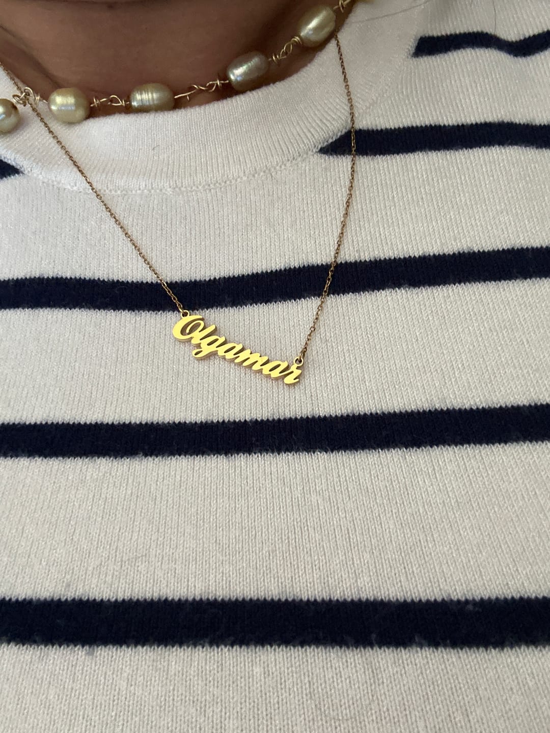 Customer photo review of Collar Nombre - Personalizado