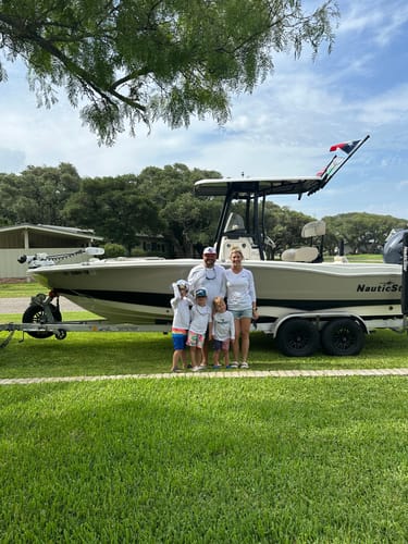 Customer photo review of Toddler Dri-Fit Custom Boat Shirts