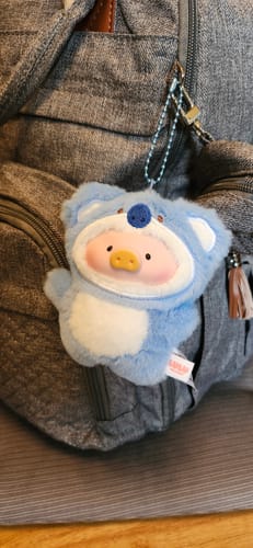 Customer photo review of Lulu The Piggy Animal Party Puppet Show PVC Face Plush Keychain Blind Box
