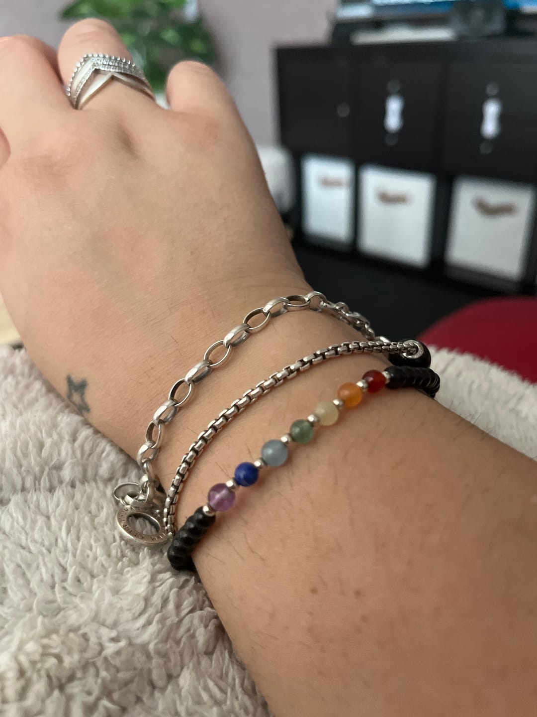 Customer photo review of Bracelet Fin "Chakras"