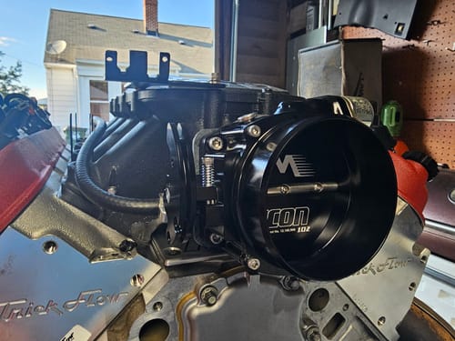 Customer photo review of ICON 102/105mm Cable Drive Throttle Body (Black) w/ Interchangeable Connection