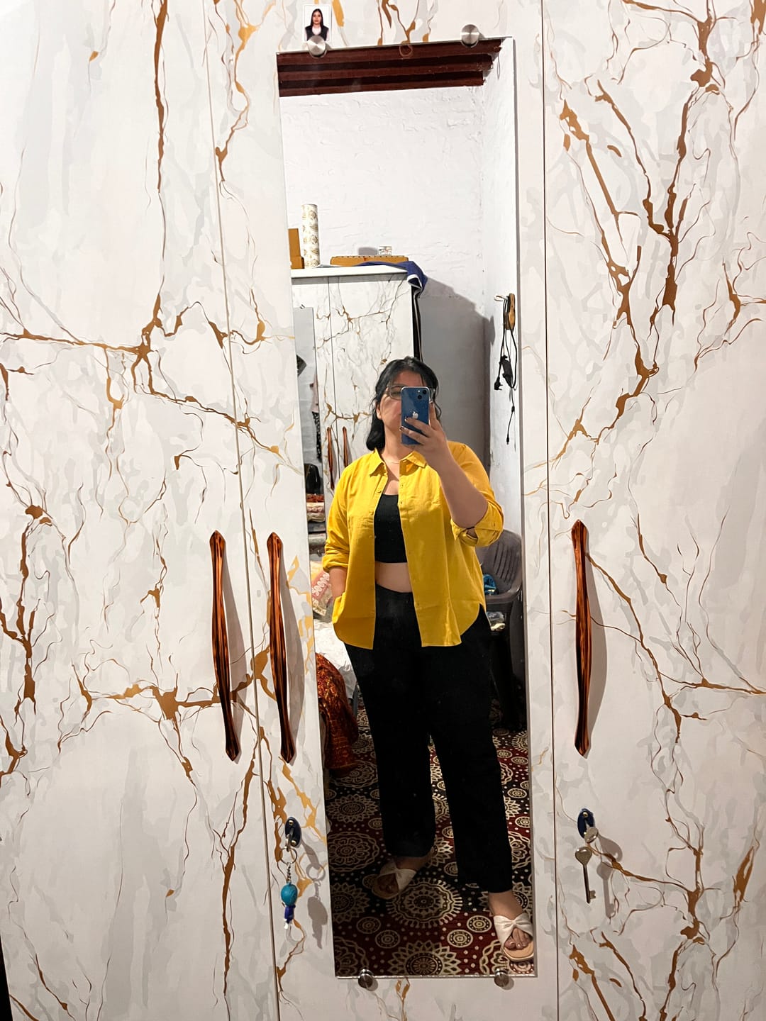 Customer photo review of Women Yellow Airy-Linen Shirt