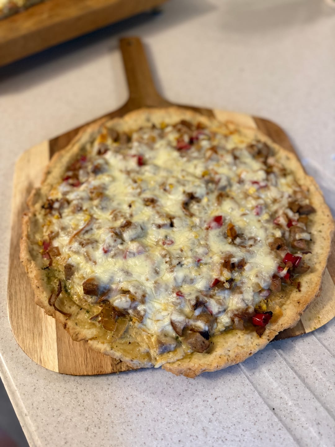 Customer photo review of gfJules Gluten Free Pizza Crust Mix