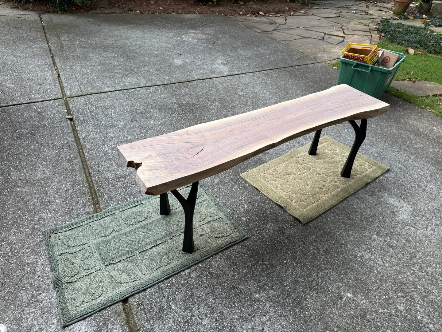 Customer photo review of Bench Legs 118 Faras 16H Modern Steel Furniture
