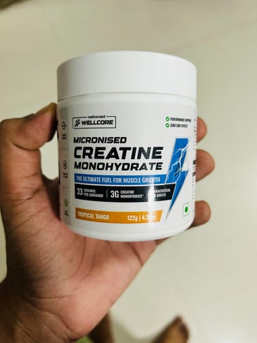 Customer photo review of Wellcore - Pure Micronised Creatine Monohydrate (122g, 33 Servings) Tropical Tango
