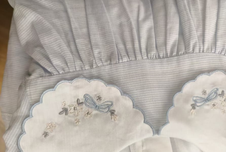 Customer photo review of Dave&Bella Girls Summer Blue Breathable Cotton Princess Dress