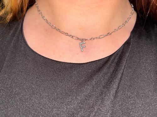 Customer photo review of Smooth Letter Halskette | 18K vergoldet