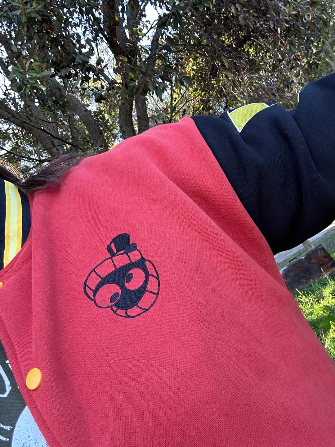 Customer photo review of Caine Varsity Jacket