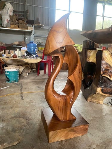Customer photo review of Rustic Abstract Sculpture For Office Decor