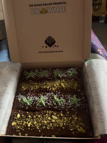 Customer photo review of Pistachio brownie