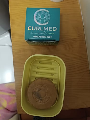 Customer photo review of Curl Med Champú Sólido Cabello Silver y Rubio 80g