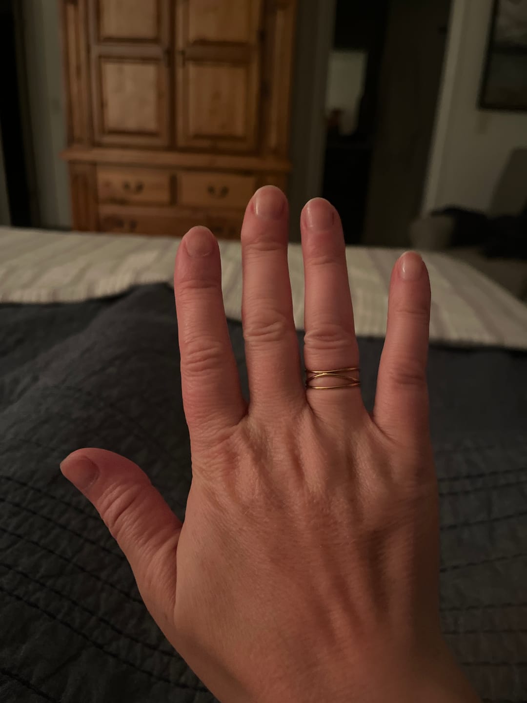 Customer photo review of Gold Infinity Loop Ring