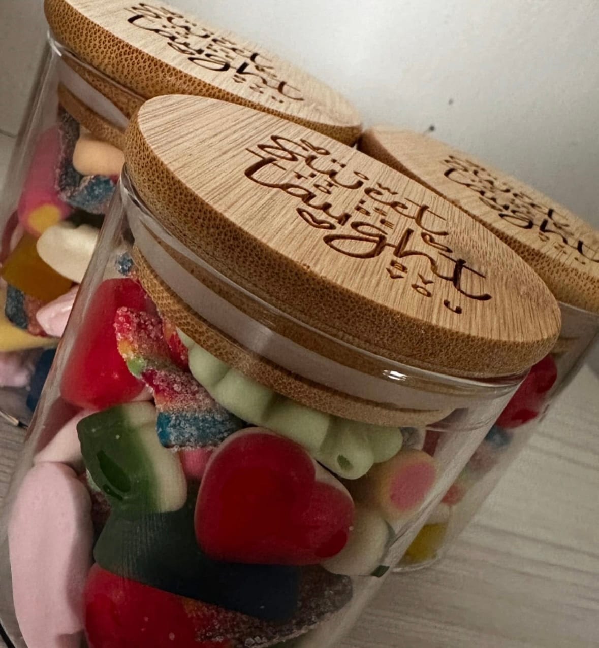 Customer photo review of Glass Spice Jar with Bamboo Lid 200ml Small